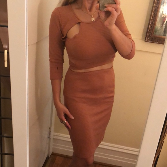 Charlotte Russe Dresses & Skirts - Sexy cut out top skirt set M